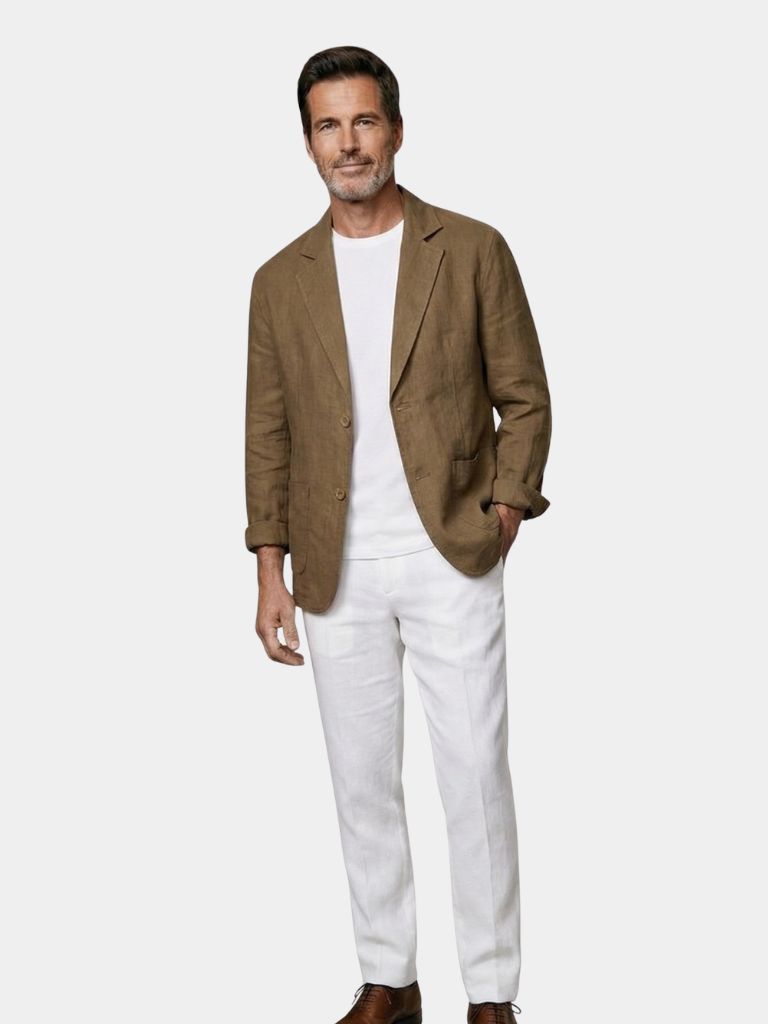 MAURICE | Blazer d'été en lin — coupe taillée et tombé naturel