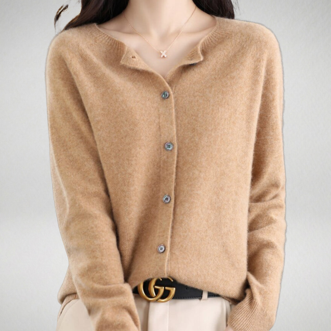 Isabelle | Cardigan cachemire col rond