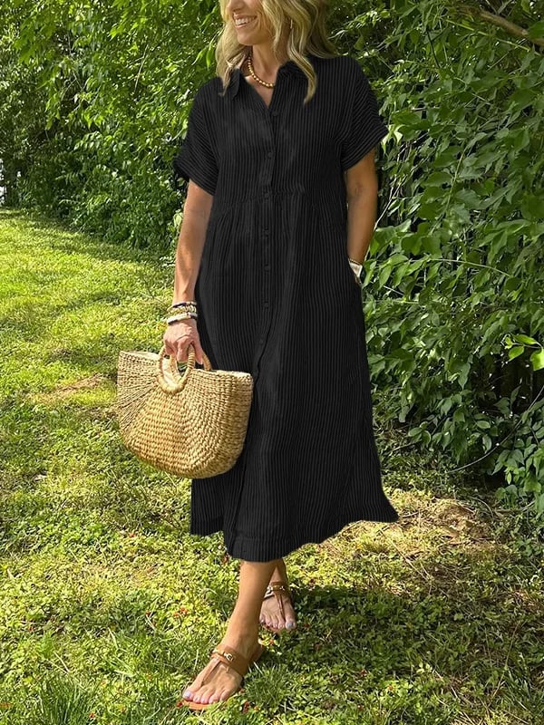 Camille Cannes | Robe maxi fluide à rayures
