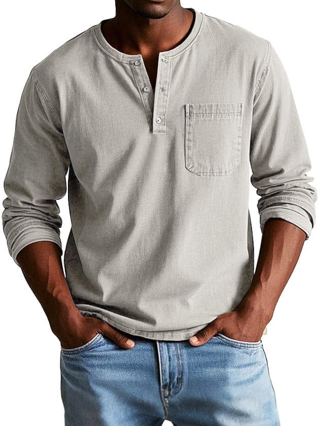 CAMILLE CANNES | Polo Henley en coton premium — Manches longues
