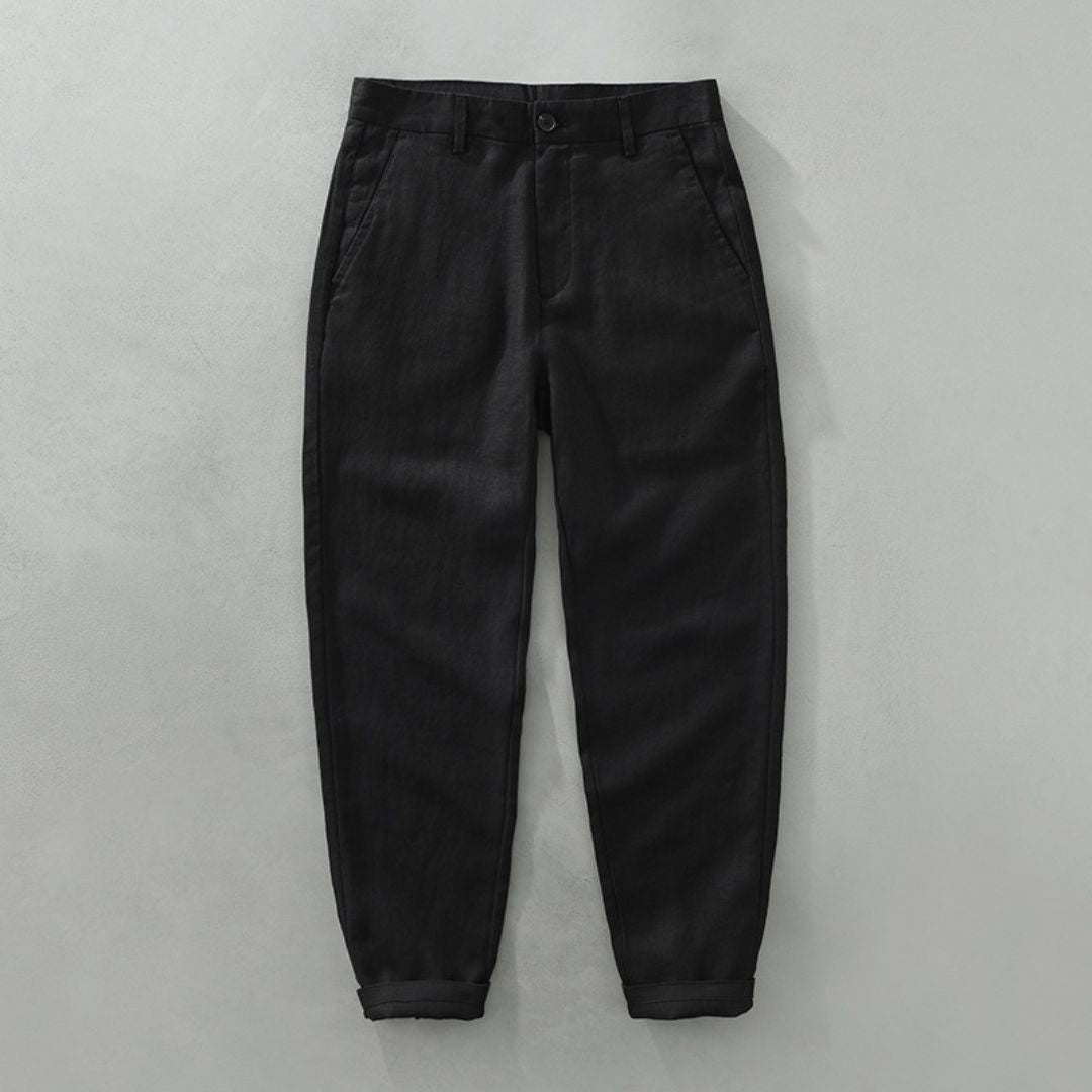 PANTALONS DROITS EN LIN