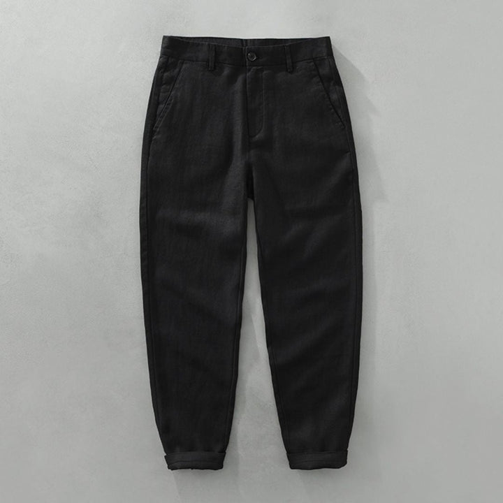 PANTALONS DROITS EN LIN