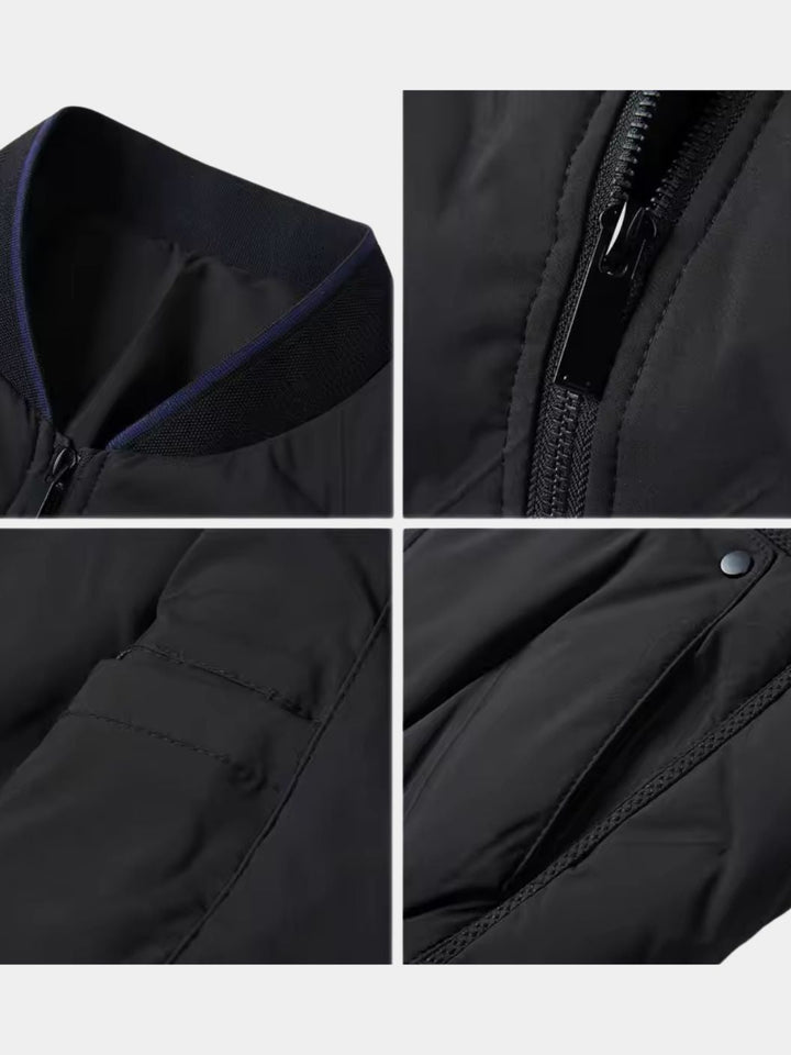 FLORIAN | Blouson aviateur en coton technique — coupe taillée premium