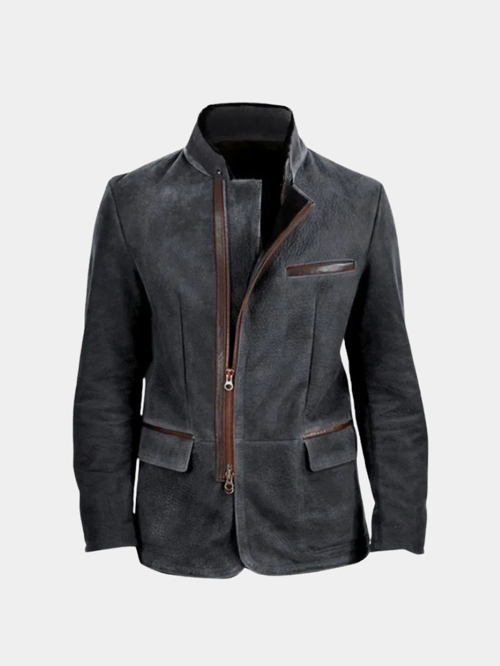 LÉON | Veste saharienne en daim souple — esprit field jacket