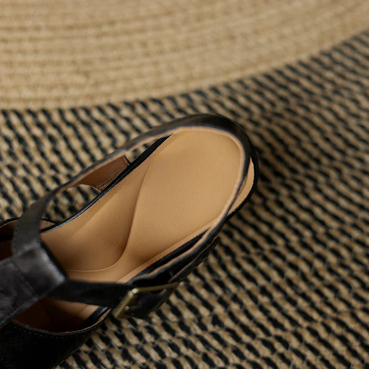 Amélie | Sandales en Cuir, Confort & Élégance Intemporelle