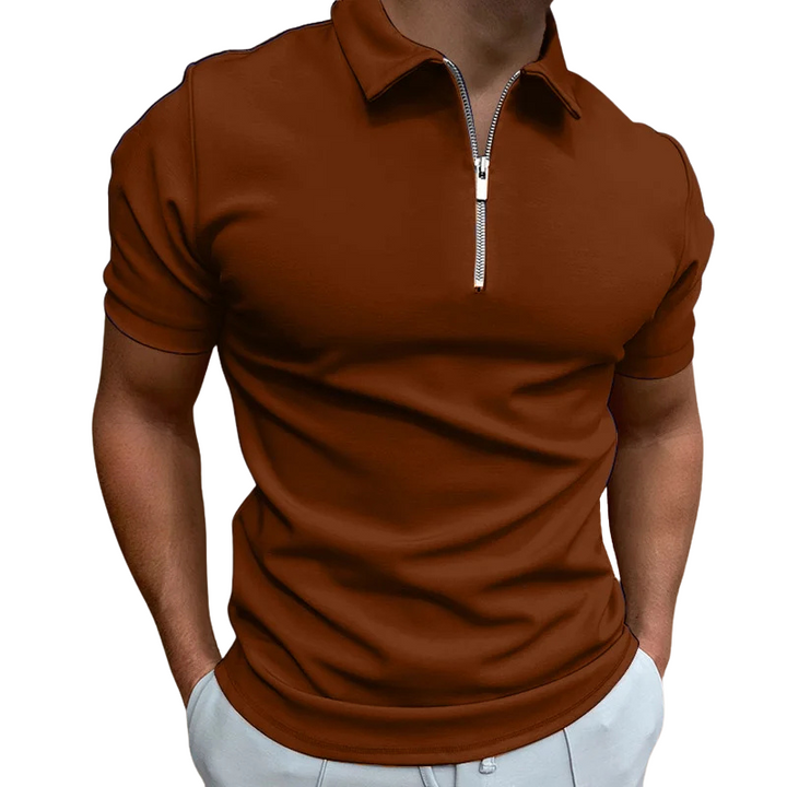GREGORIO | POLO MODERNE AVEC ZIP MI-HAUT