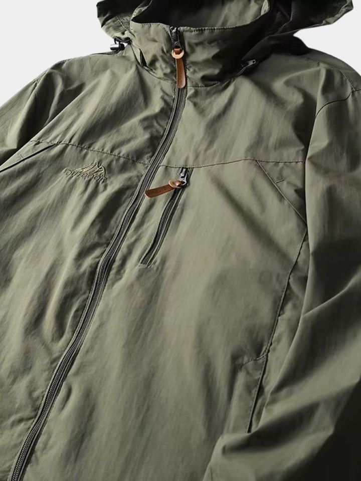 JULIEN | Veste imperméable en coton technique — coupe outdoor
