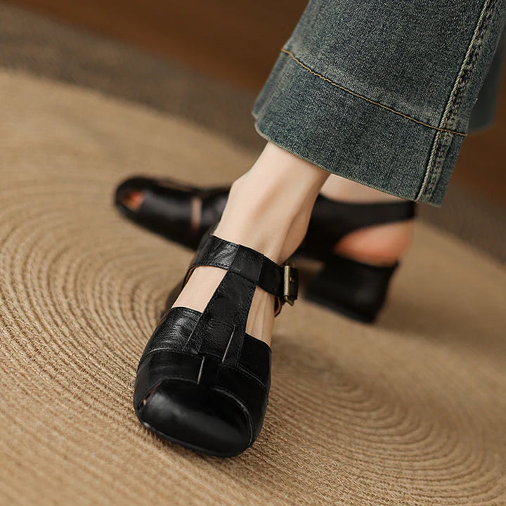 Amélie | Sandales en Cuir, Confort & Élégance Intemporelle