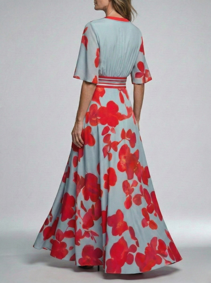 Isabelle | Robe longue élégante à imprimé floral