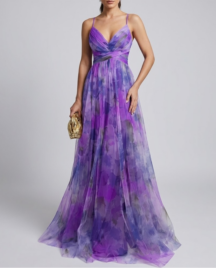 Giselle | Robe Longue Fleurie en Mousseline
