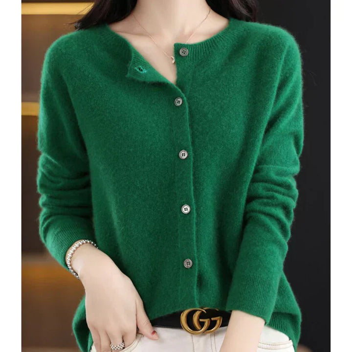 Majura | Cardigan en cachemire col rond boutonné