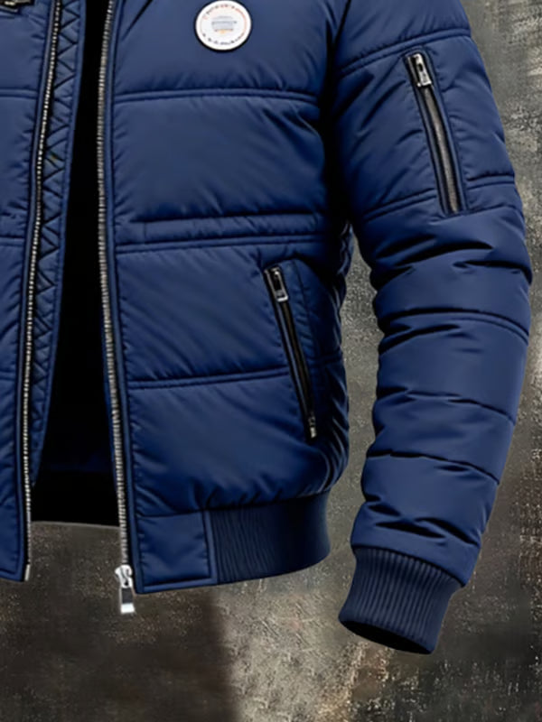 VESTE D'HIVER À CAPUCHE CLASSIQUE POUR HOMME