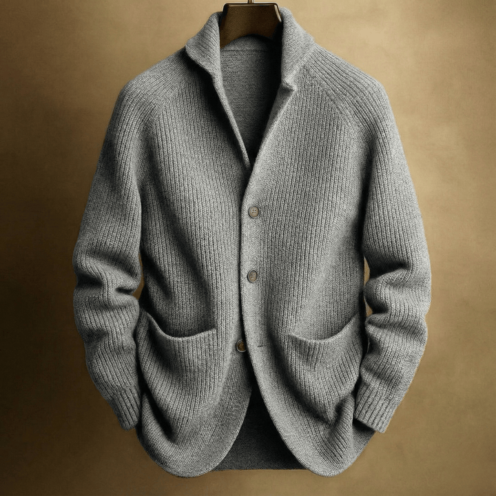 BLAZER EN MAILLE CÔTELÉE POUR HOMME