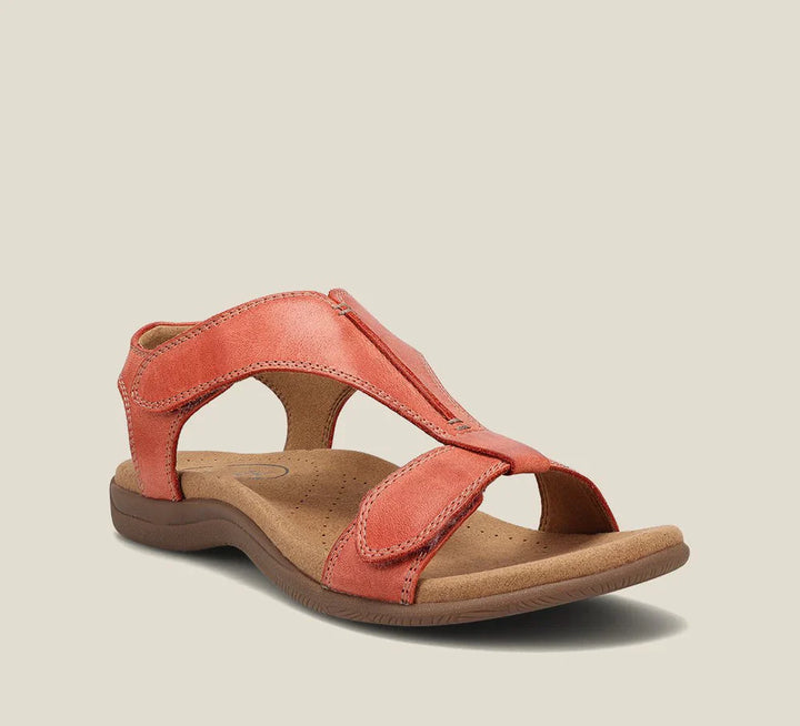 Hélène | Sandales en cuir, bride en T et semelle ergonomique