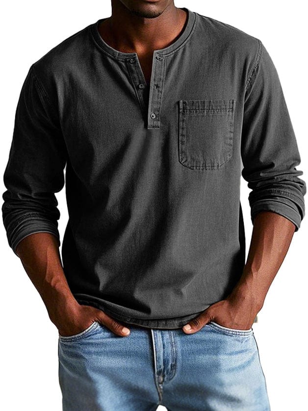 CAMILLE CANNES | Polo Henley en coton premium — Manches longues