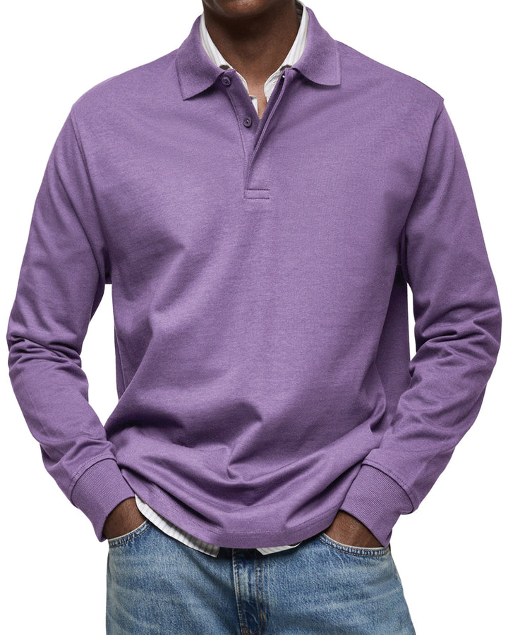 POLO ÉLÉGANT À MANCHES LONGUES POUR HOMME