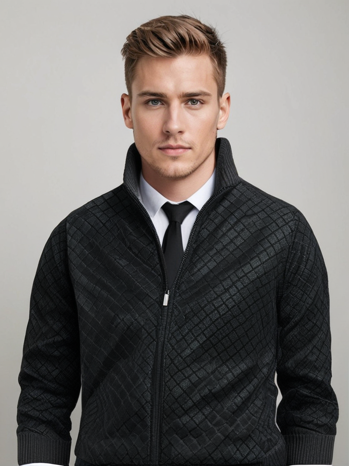 GILET MAILLE GAUFRÉE POUR HOMME