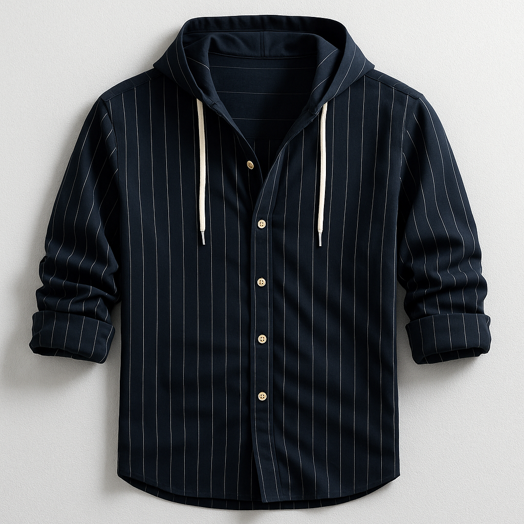 CHEMISE DE LUXE À RAYURES AVEC CAPUCHE