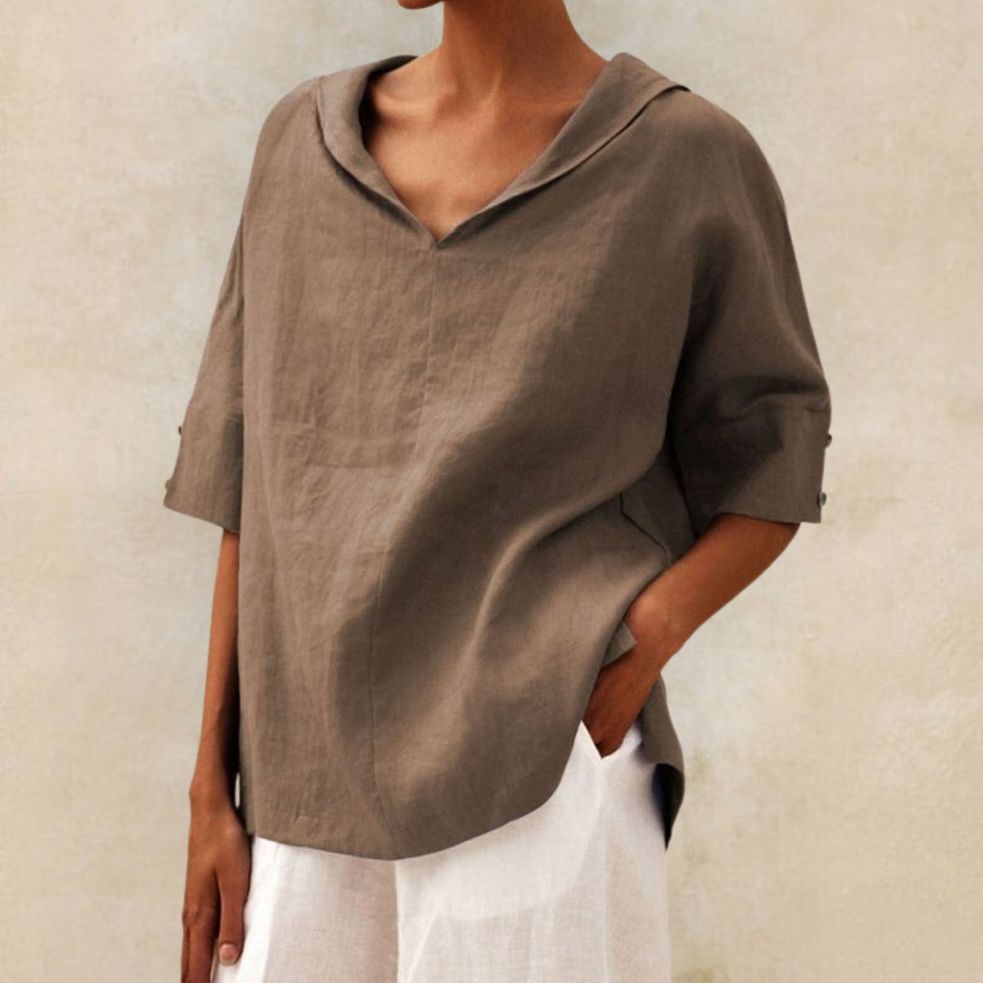 Camille Cannes | Chemise en lin naturel