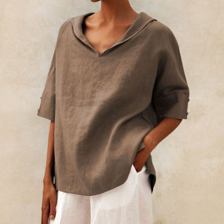 Camille Cannes | Chemise en lin naturel