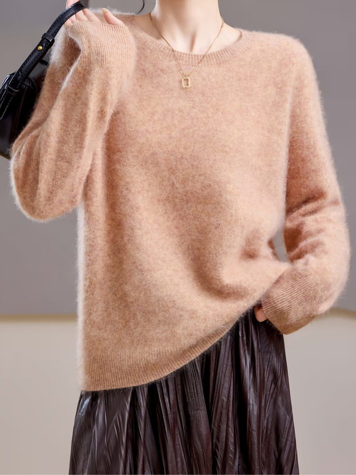Hélène | Pull cachemire col rond pastel