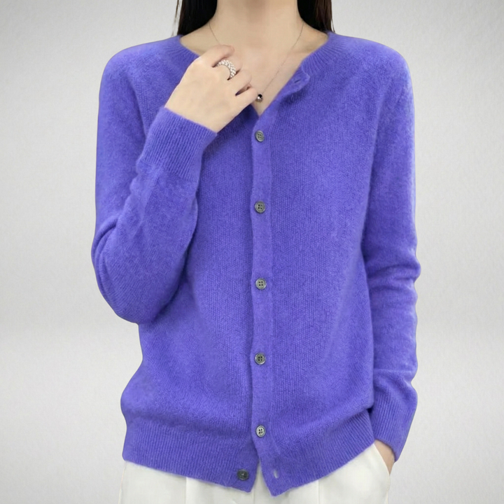 Isabelle | Cardigan cachemire col rond