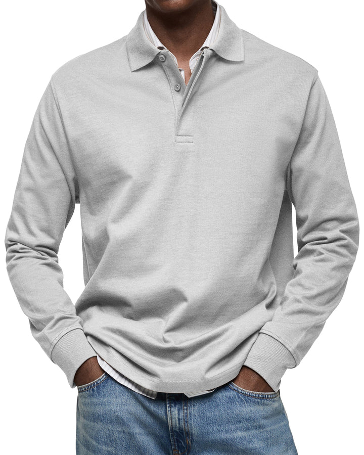 POLO ÉLÉGANT À MANCHES LONGUES POUR HOMME