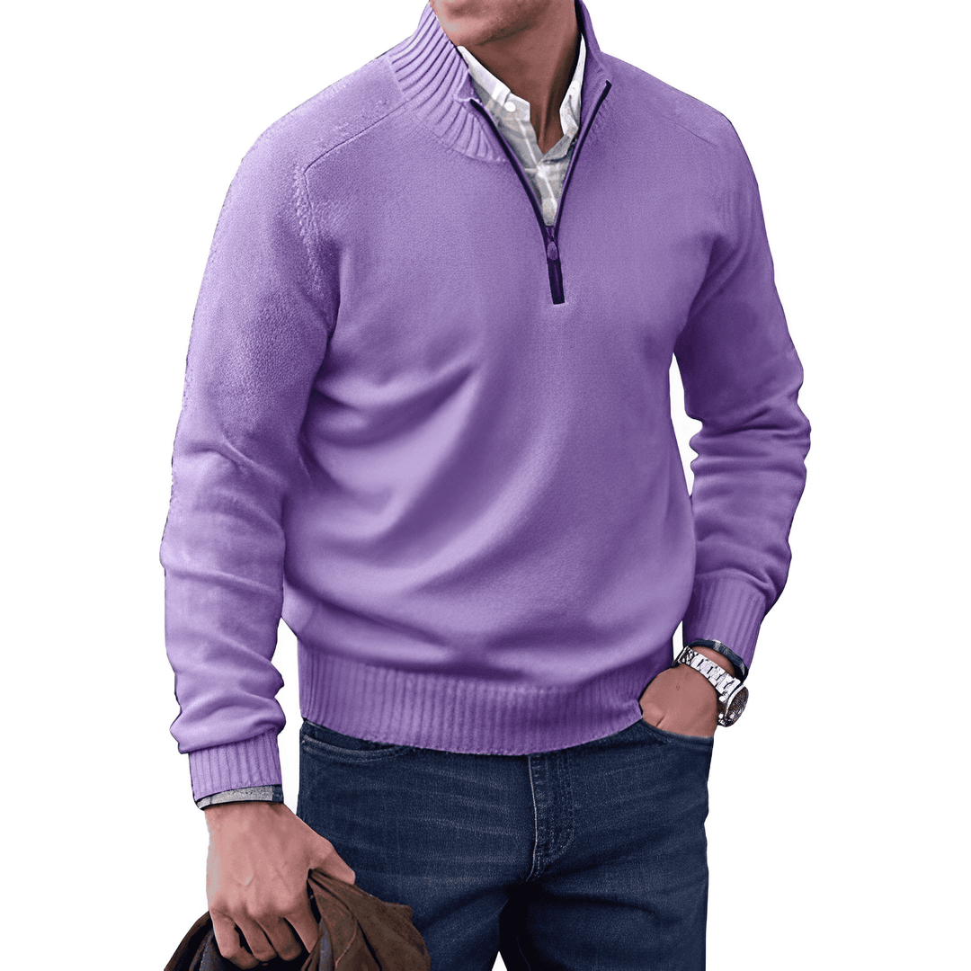 PULL EN MAILLE ZIPPÉ POUR HOMME