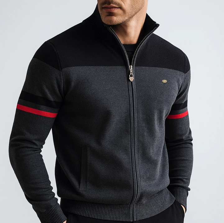 SWEAT COLORBLOCK AVEC ZIP POUR HOMME