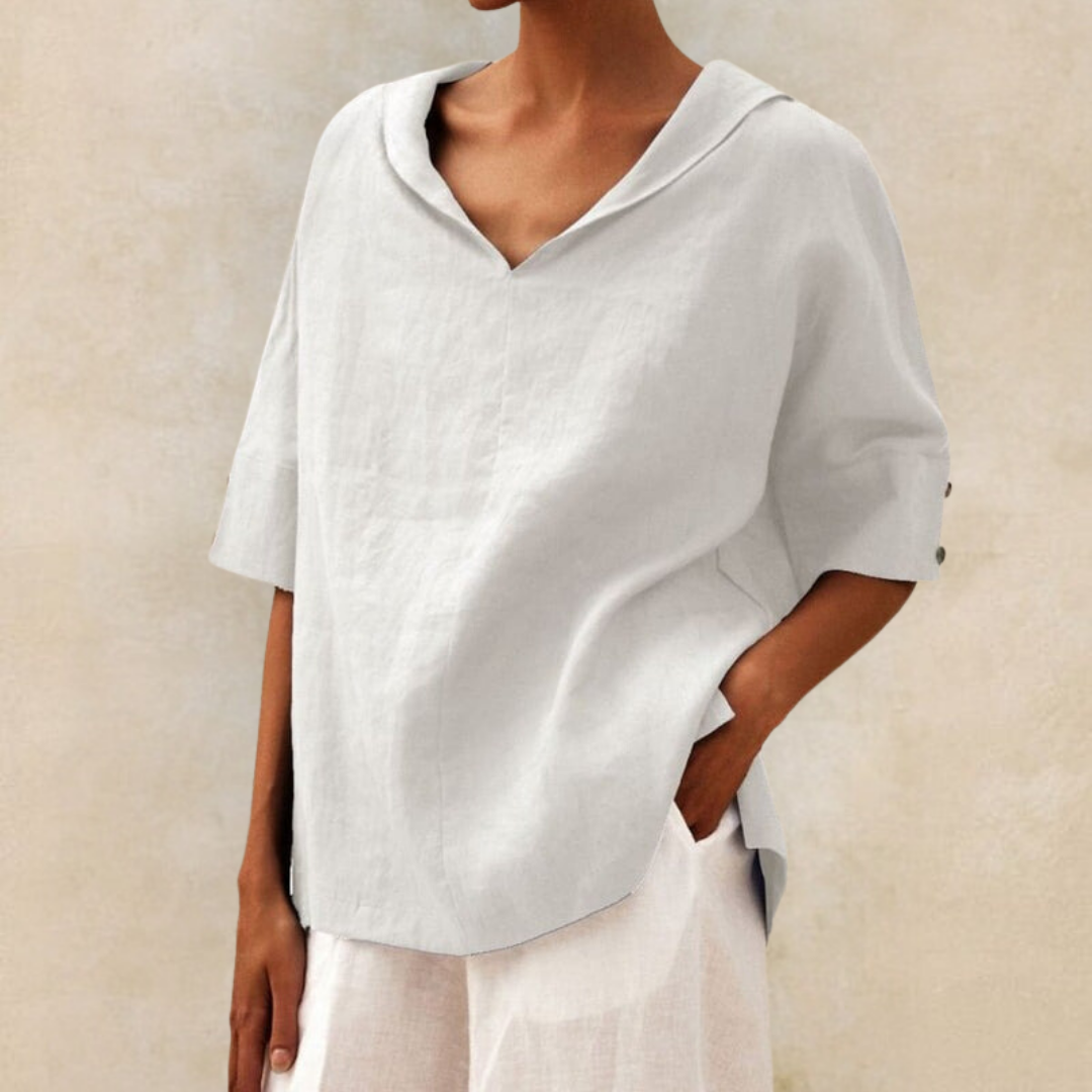 Camille Cannes | Chemise en lin naturel