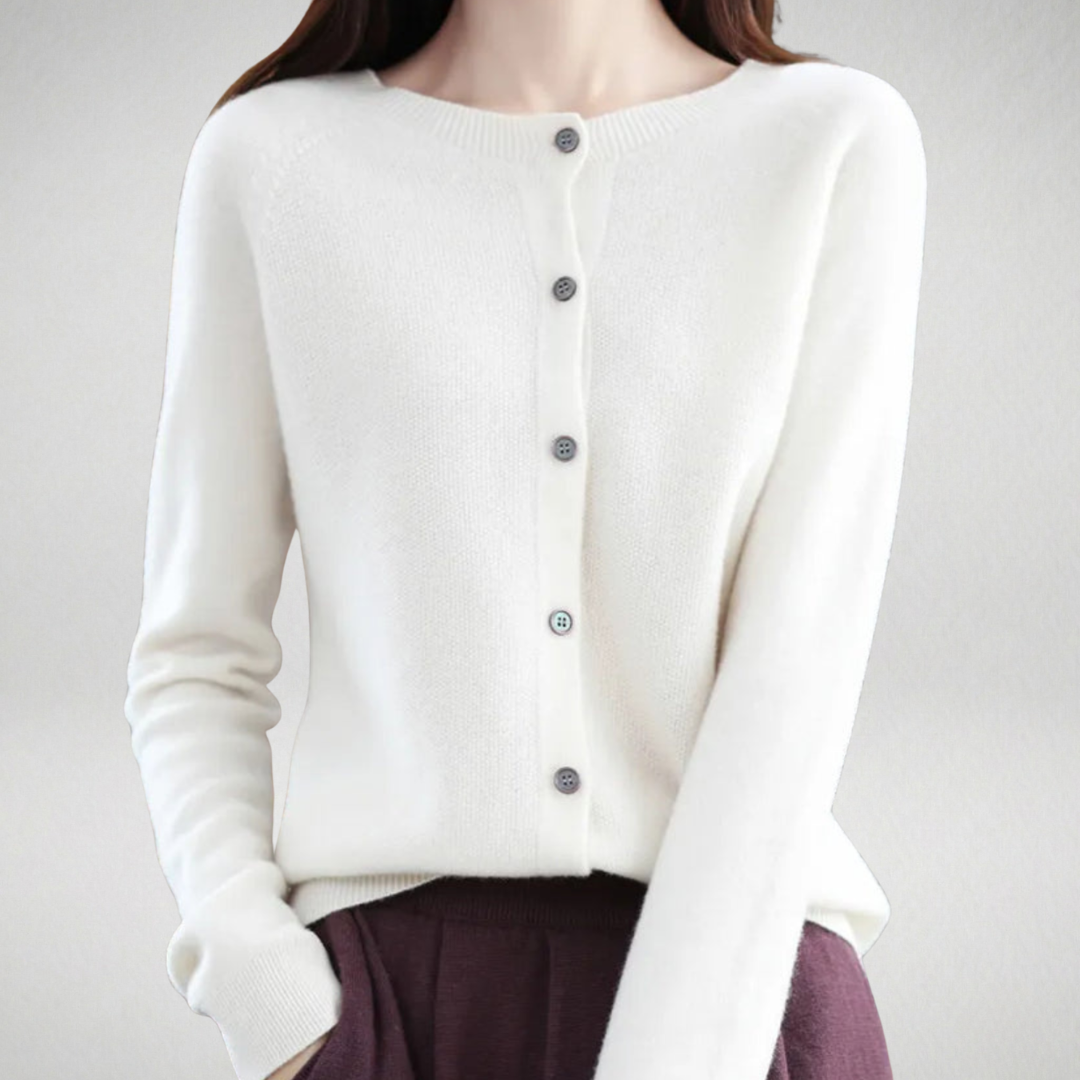Isabelle | Cardigan cachemire col rond