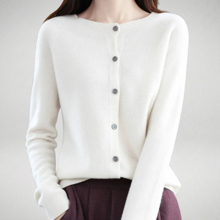 Isabelle | Cardigan cachemire col rond