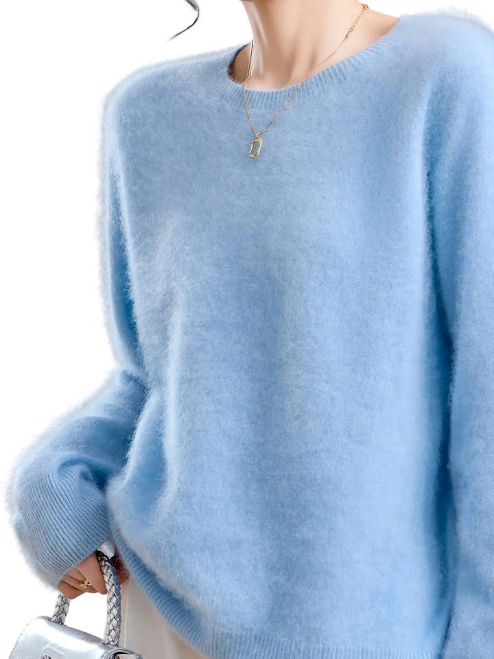 Hélène | Pull cachemire col rond pastel