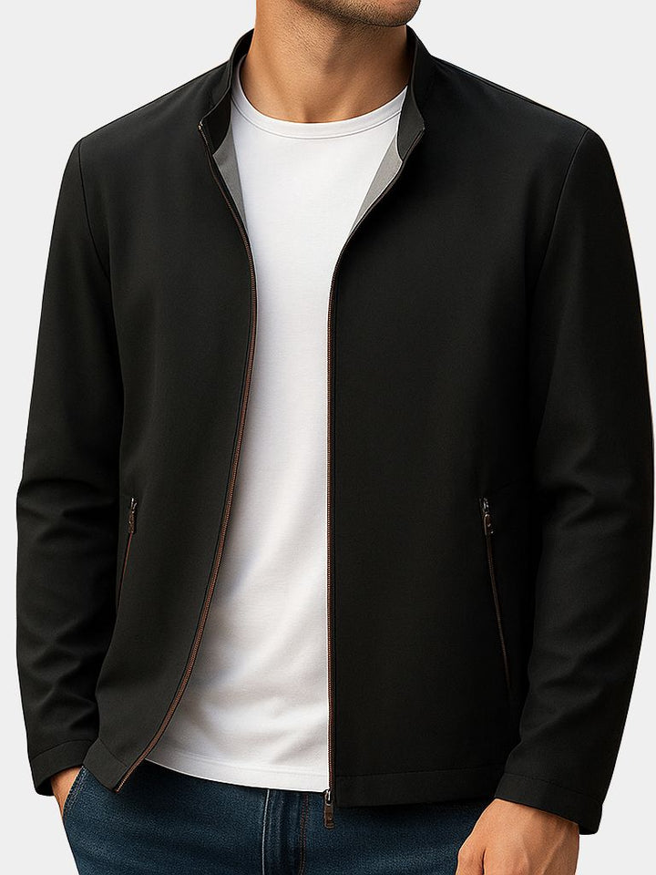 GABRIEL | Veste zippée en coton technique — coupe taillée polyvalente