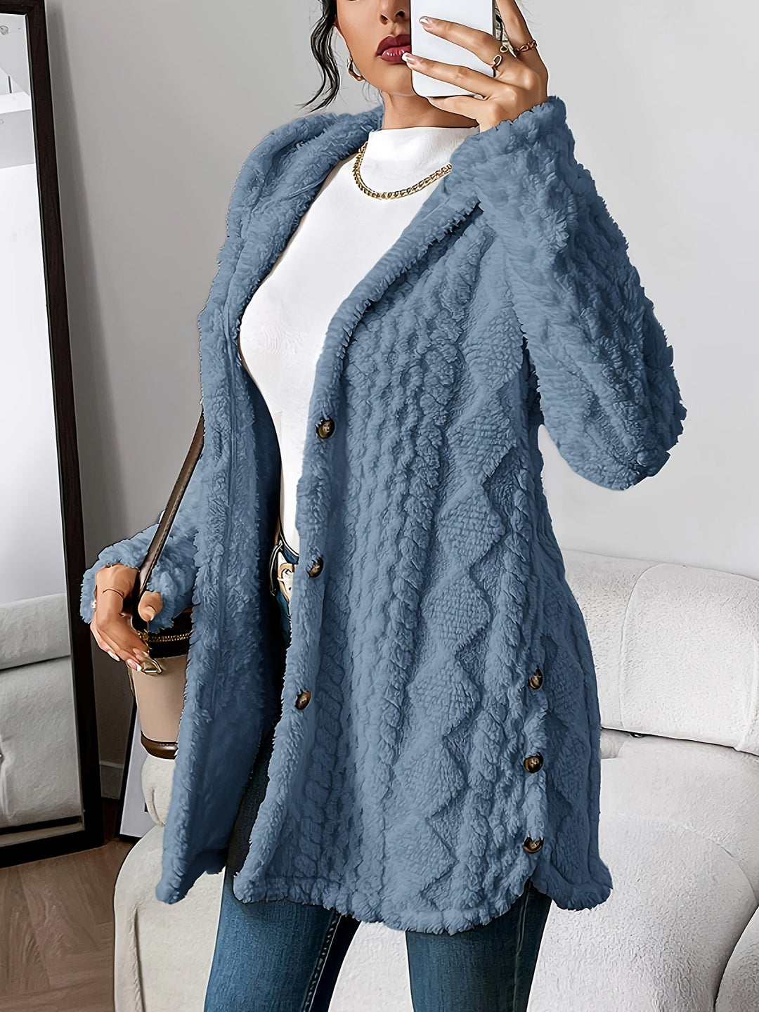 Camille Cannes | Manteau teddy chic