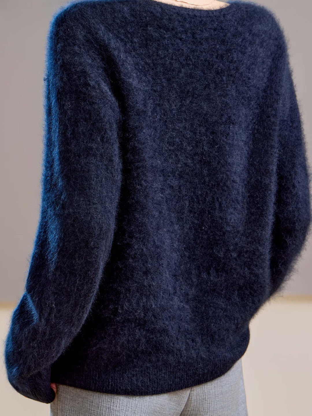 Claire | Pull cachemire brossé col V