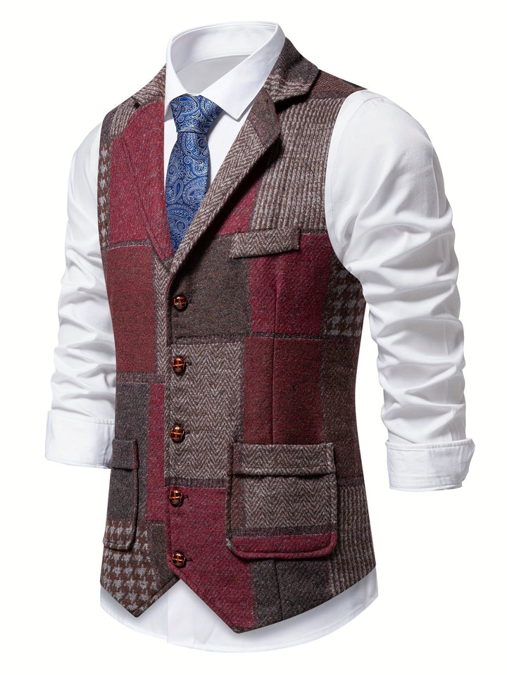 GILET FORMEL EN TWEED POUR HOMMES