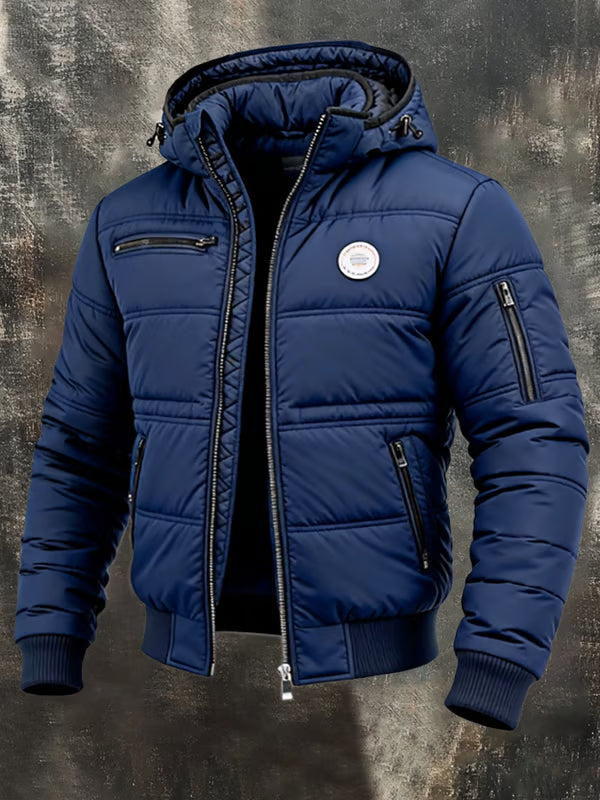 VESTE D'HIVER À CAPUCHE CLASSIQUE POUR HOMME