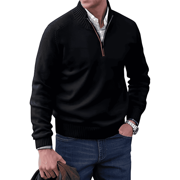 PULL EN MAILLE ZIPPÉ POUR HOMME