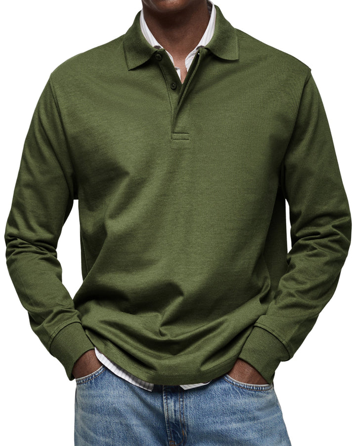 POLO ÉLÉGANT À MANCHES LONGUES POUR HOMME