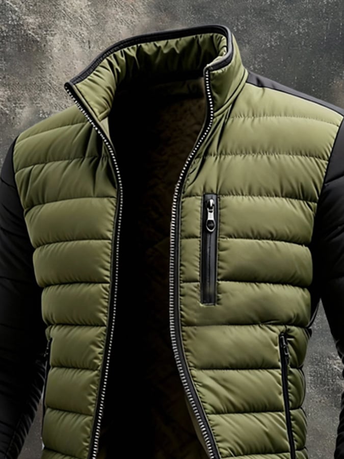 VESTE MATELASSÉE ZIPPÉE POUR HOMME