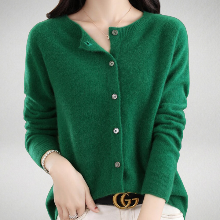 Isabelle | Cardigan cachemire col rond