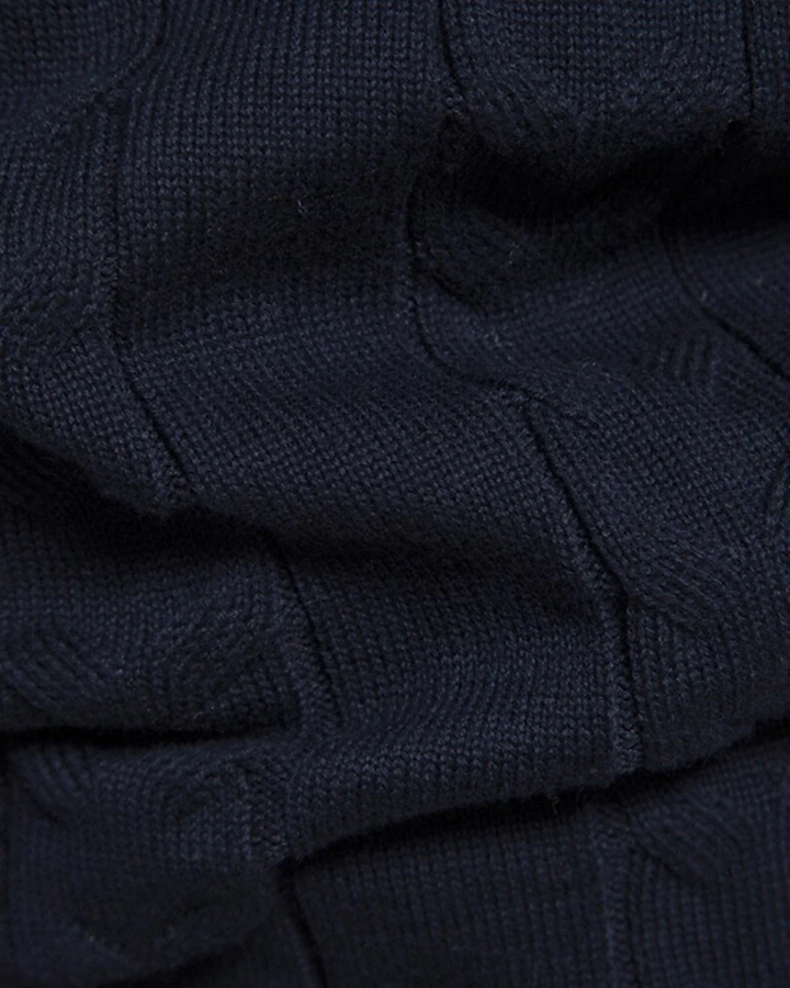 Frederico Cotton Zip Sweater with Pattern