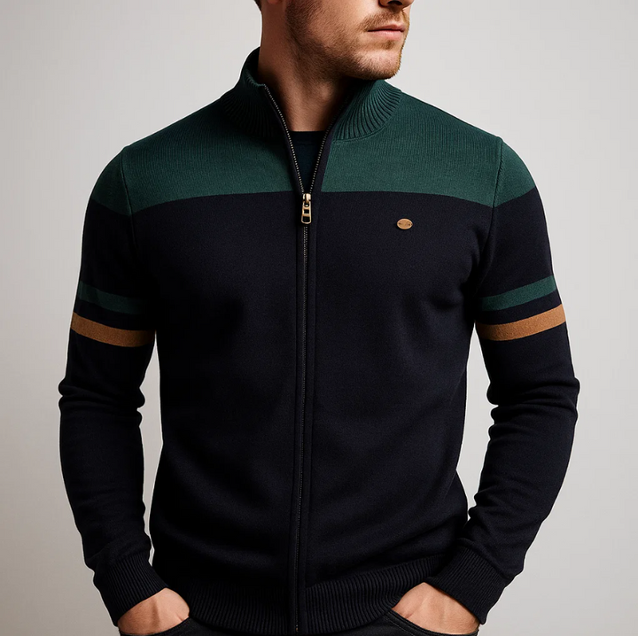 SWEAT COLORBLOCK AVEC ZIP POUR HOMME