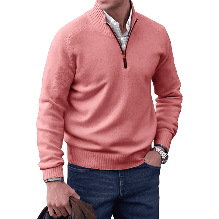 PULL EN MAILLE ZIPPÉ POUR HOMME