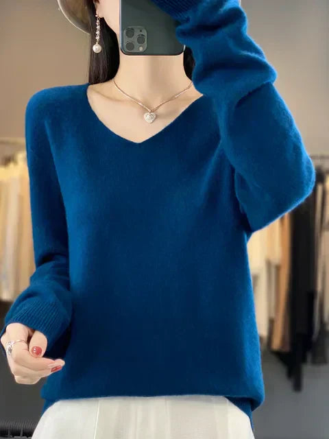 Elena | Pull cachemire col rond
