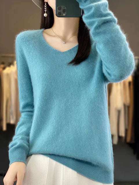 Elena | Pull cachemire col rond