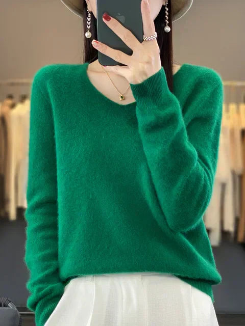Elena | Pull cachemire col rond