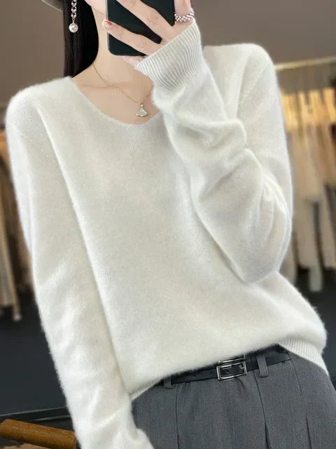 Elena | Pull cachemire col rond