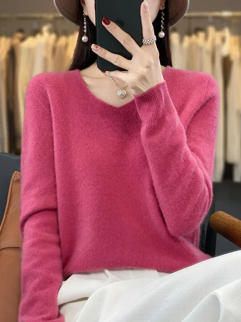 Elena | Pull cachemire col rond